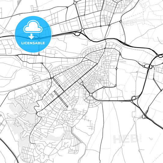 Vector PDF map of Torrent, Spain