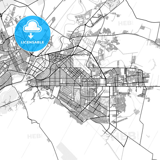 Vector PDF map of Torreón, Mexico