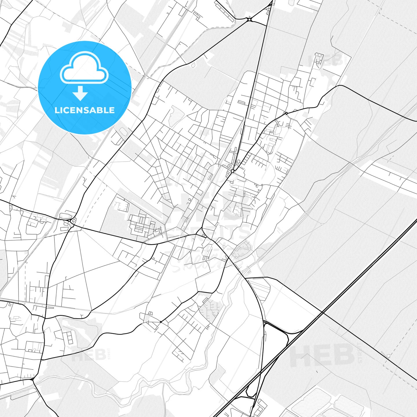 Vector PDF map of Traiskirchen, Austria