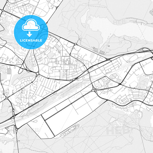 Vector PDF map of Trappes, France