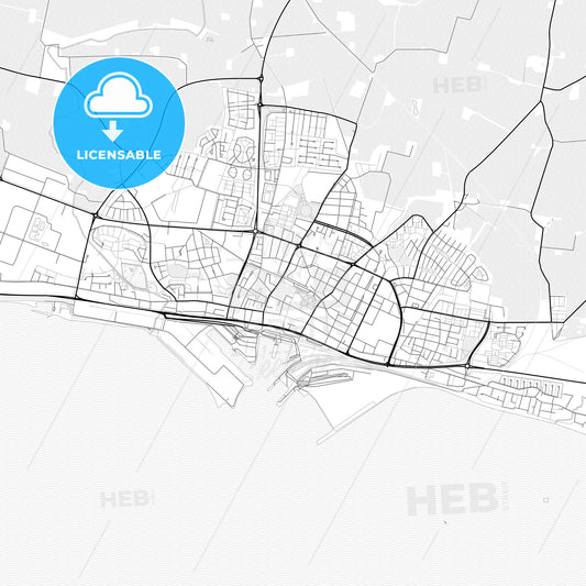 Vector PDF map of Trelleborg, Sweden