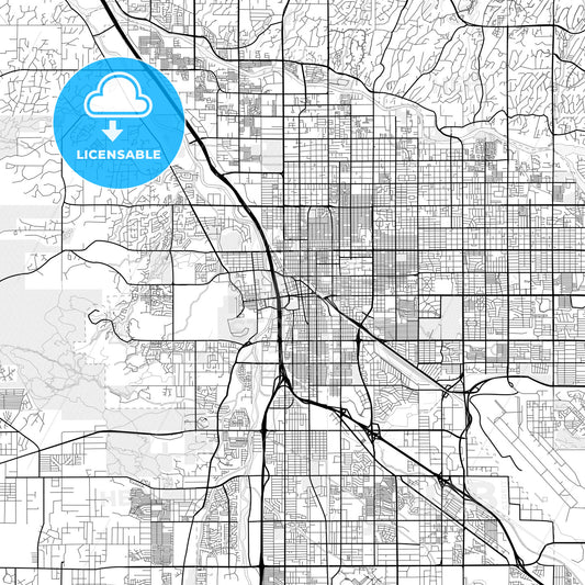 Vector PDF map of Tucson, Arizona, United States