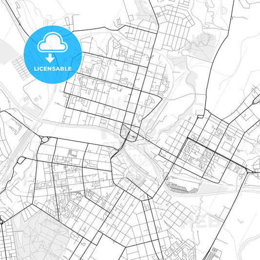 Vector PDF map of Tula, Russia