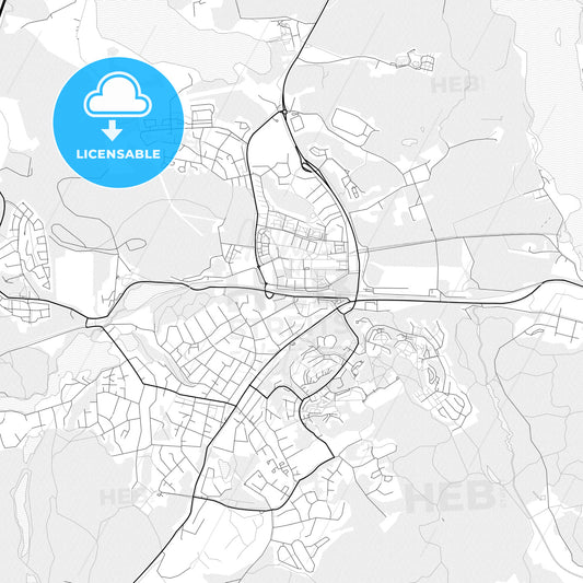 Vector PDF map of Tumba, Sweden