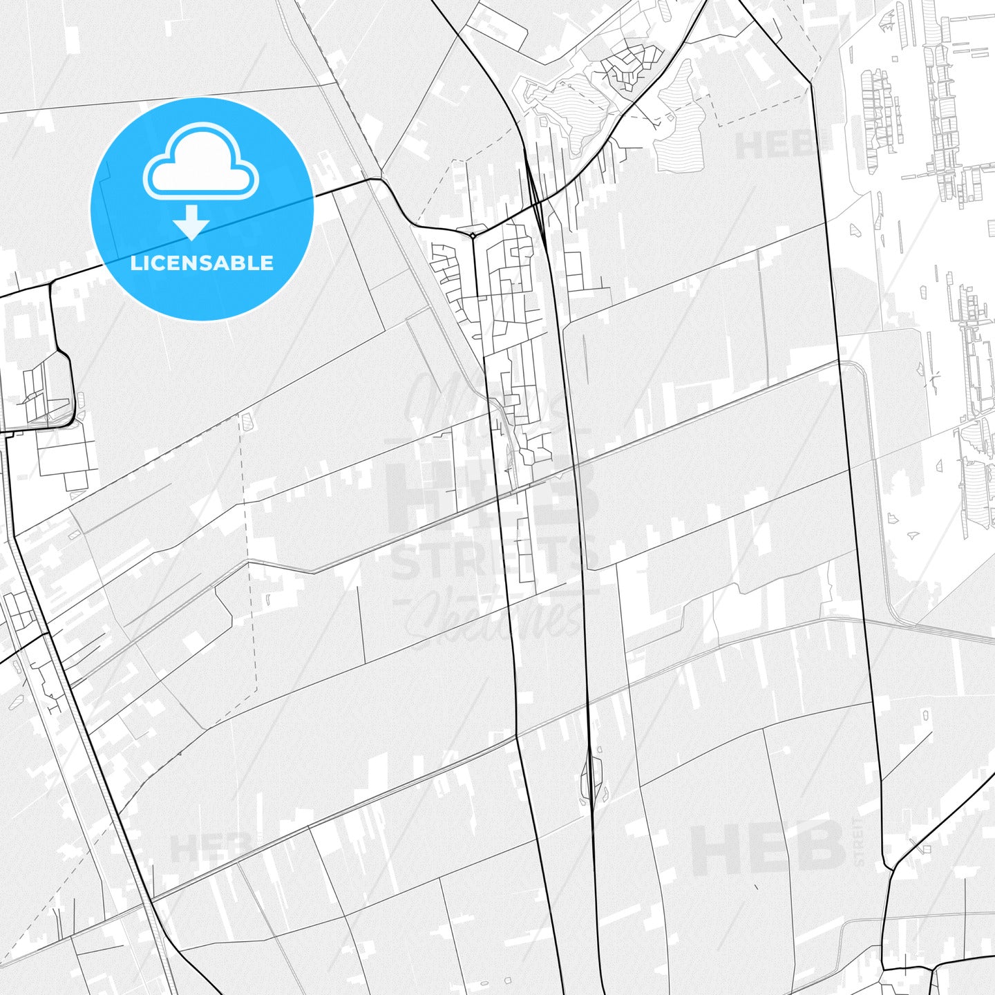Vector PDF map of Twenterand, Netherlands