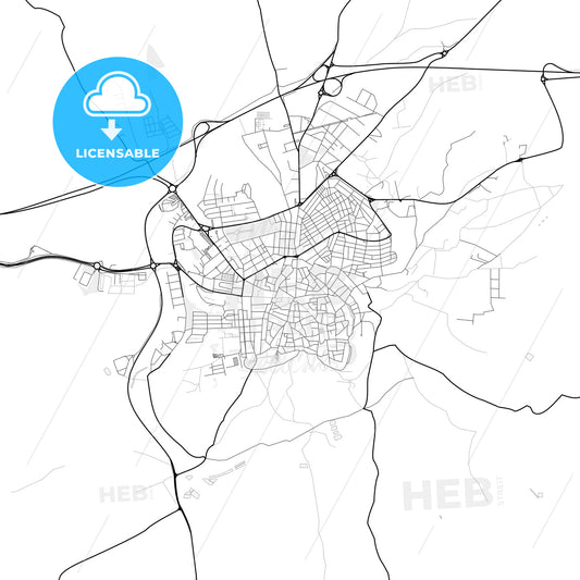 Vector PDF map of Úbeda, Spain