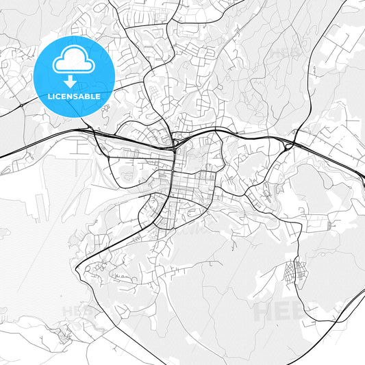 Vector PDF map of Uddevalla, Sweden