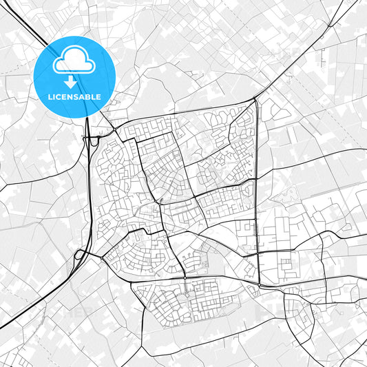 Vector PDF map of Uden, Netherlands