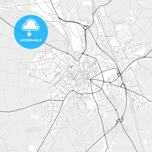 Vector PDF map of Uelzen, Germany