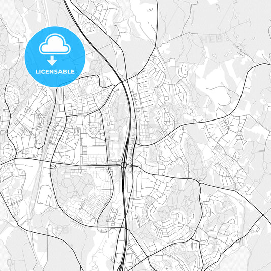 Vector PDF map of Upplands Väsby, Sweden