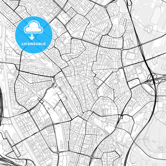 Vector PDF map of Utrecht, Netherlands