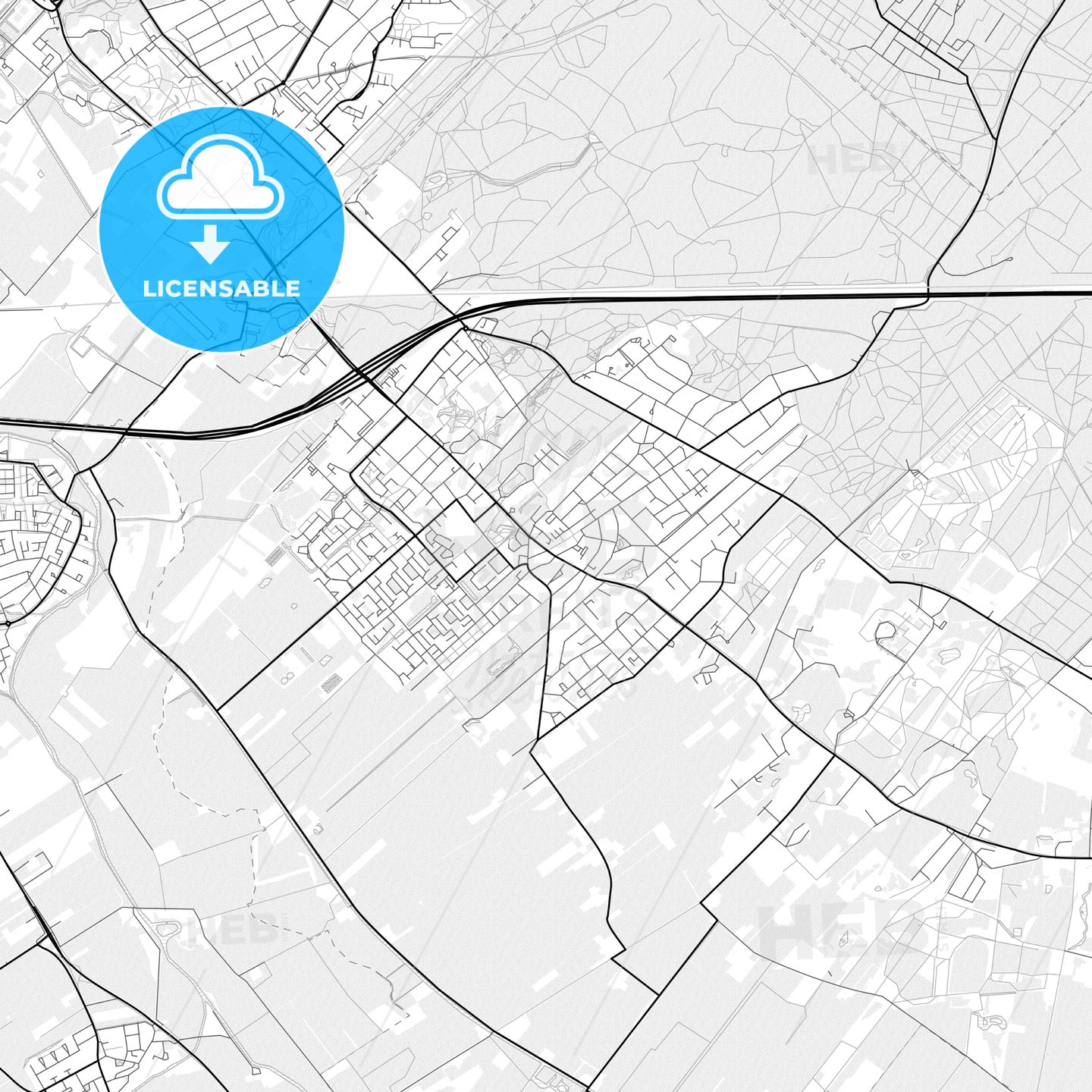 Vector PDF map of Utrechtse Heuvelrug, Netherlands