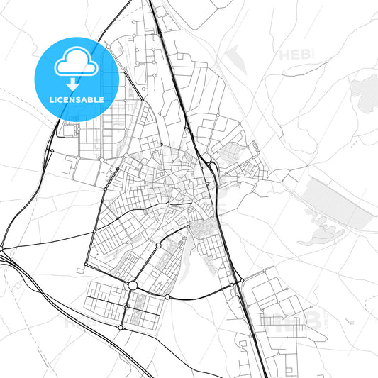 Vector PDF map of Valdemoro, Spain