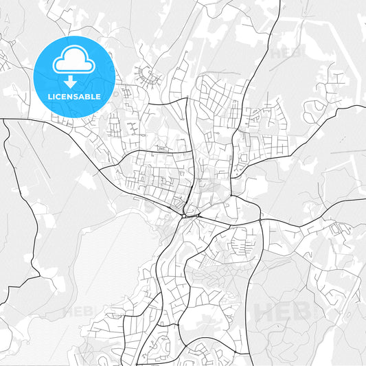 Vector PDF map of Vallentuna, Sweden