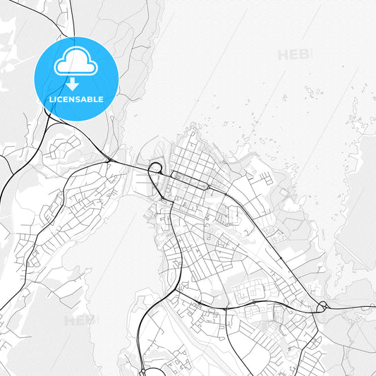 Vector PDF map of Vänersborg, Sweden