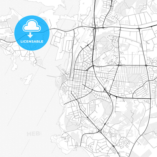 Vector PDF map of Varberg, Sweden