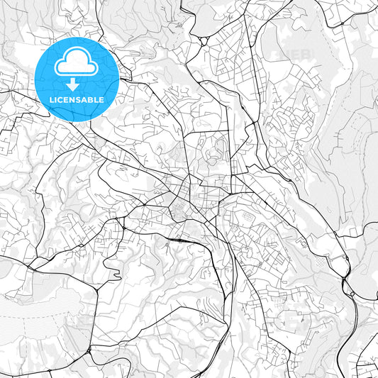 Vector PDF map of Varese, Italy