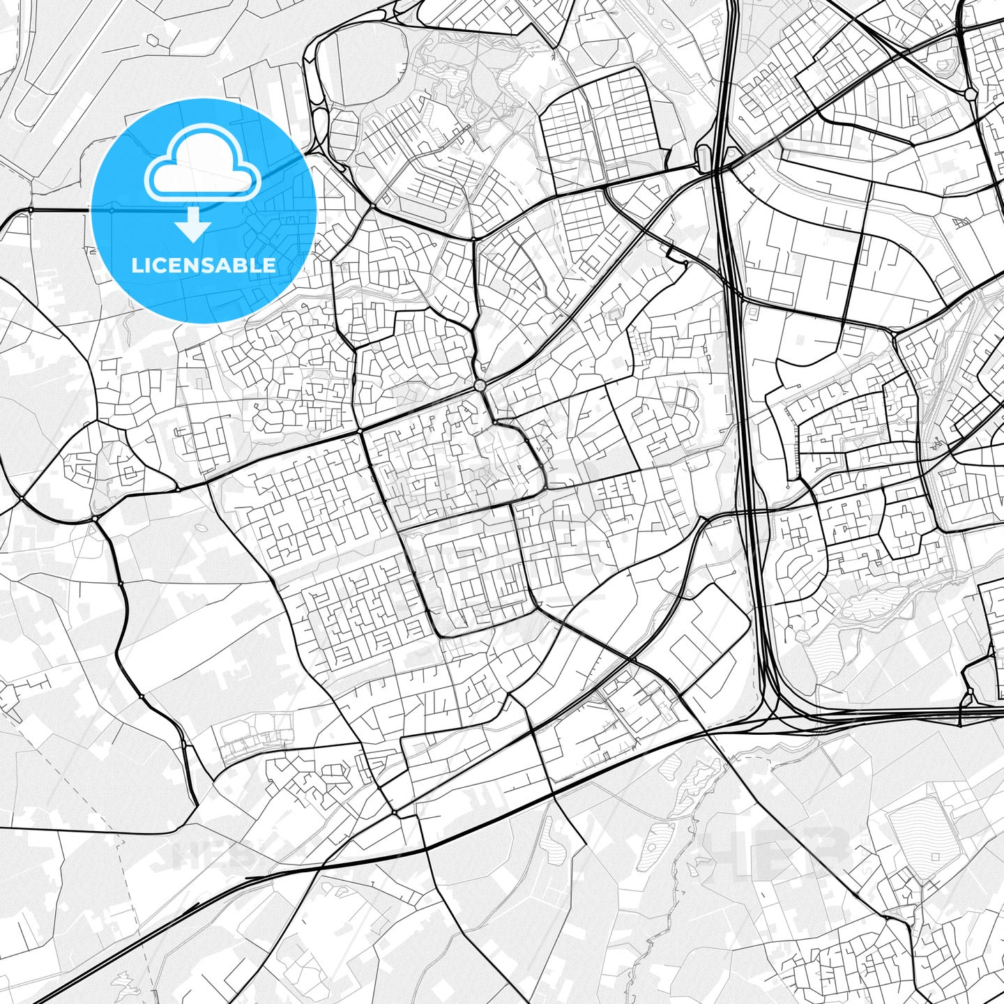 Vector PDF map of Veldhoven, Netherlands