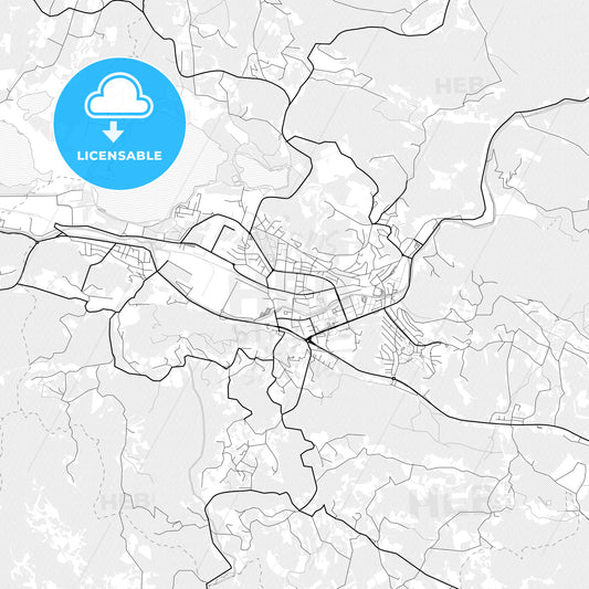 Vector PDF map of Velenje, Slovenia