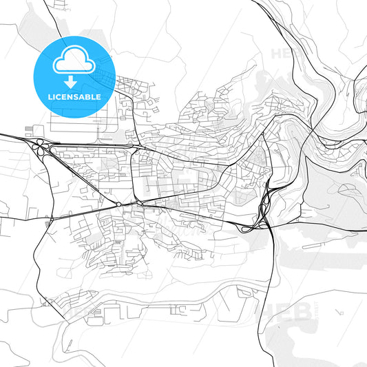 Vector PDF map of Veliko Tarnovo, Bulgaria