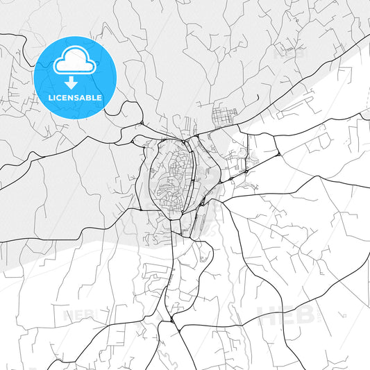 Vector PDF map of Velletri, Italy