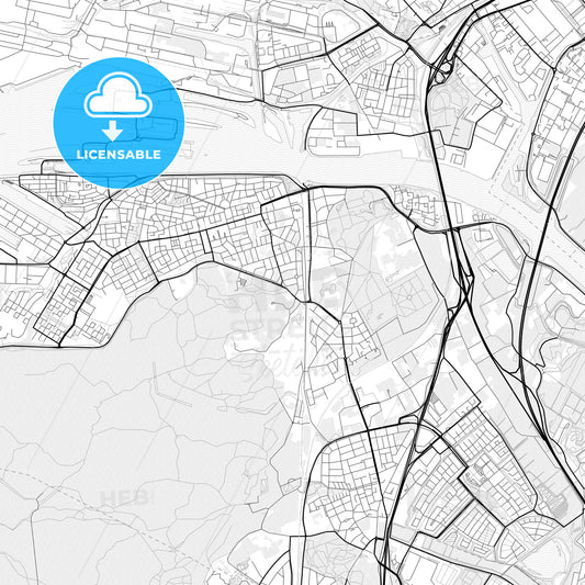 Vector PDF map of Velsen, Netherlands