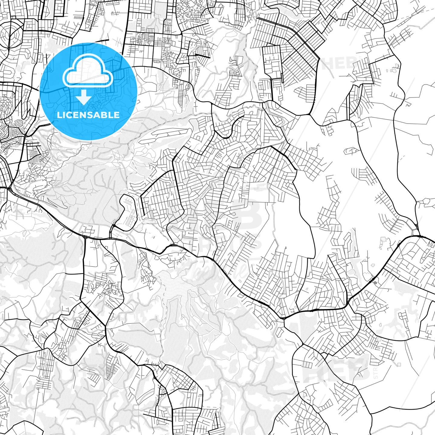 Vector PDF map of Viamao, Brazil