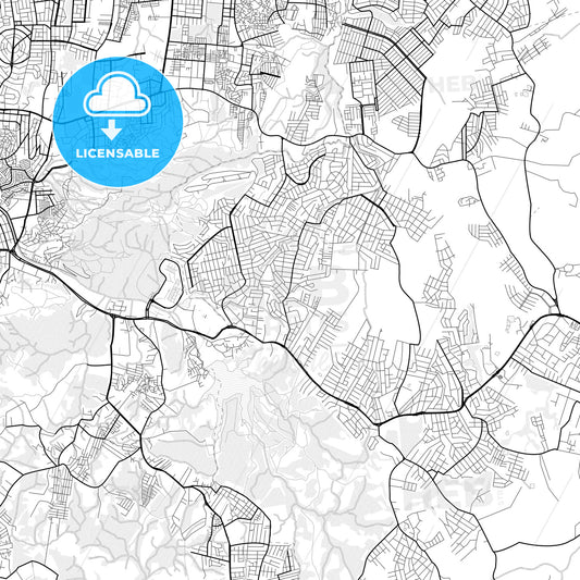 Vector PDF map of Viamao, Brazil