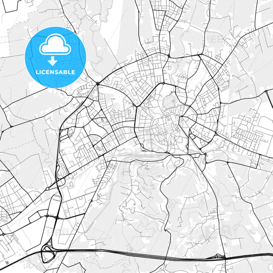 Vector PDF map of Vicenza, Italy