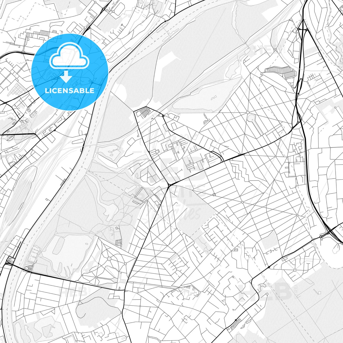 Vector PDF map of Vigneux-sur-Seine, France