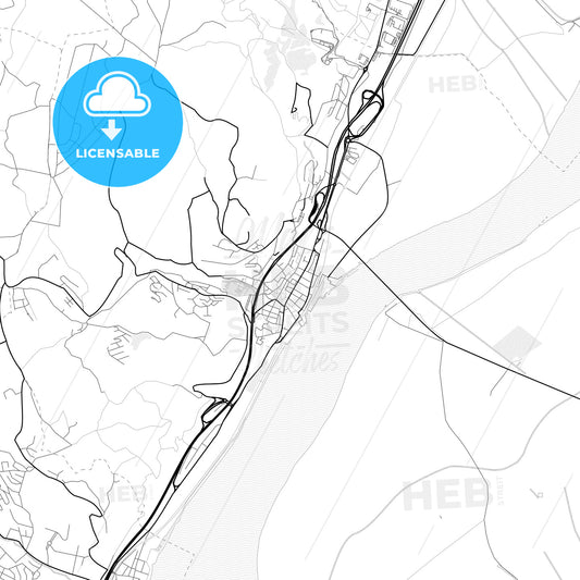 Vector PDF map of Vila Franca de Xira, Portugal