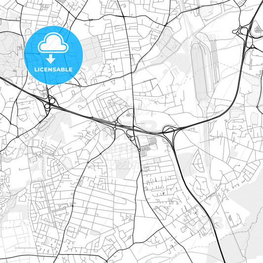 Vector PDF map of Villenave-d Ornon, France