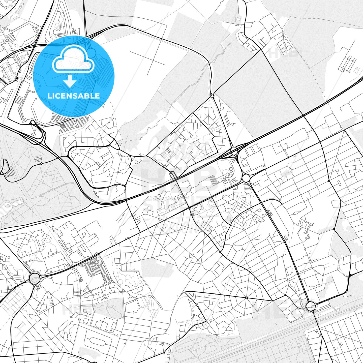 Vector PDF map of Villepinte, France