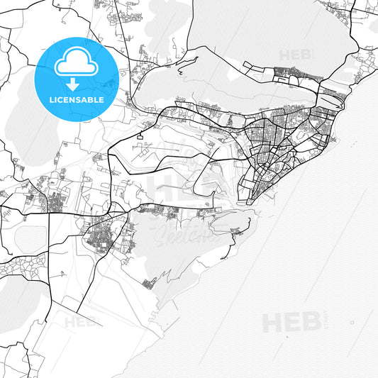 Vector PDF map of Visakhapatnam, India