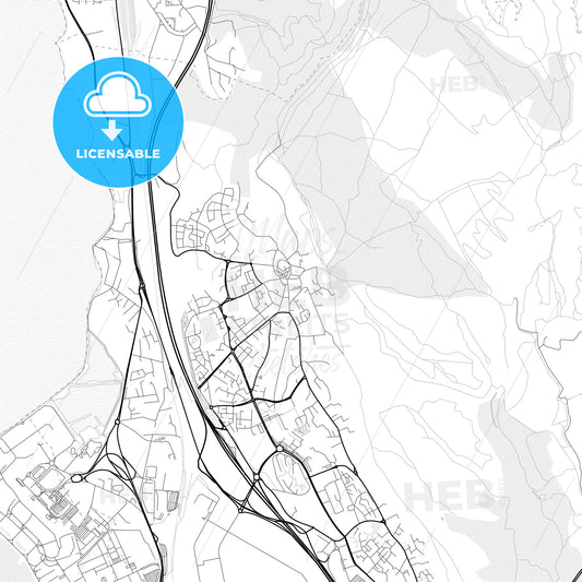 Vector PDF map of Vitrolles, France