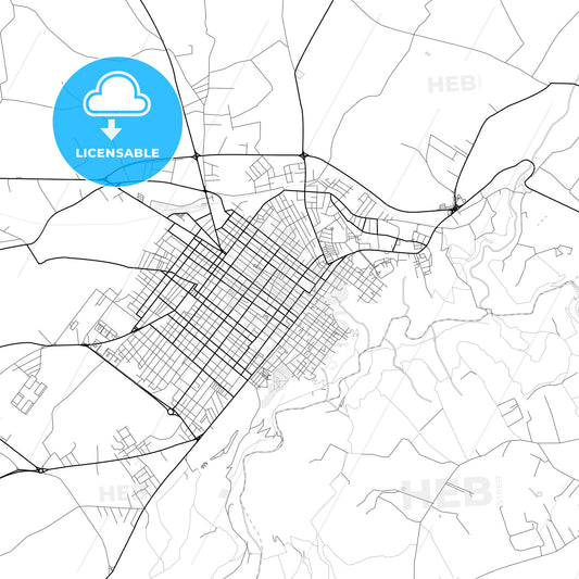 Vector PDF map of Vittoria, Italy