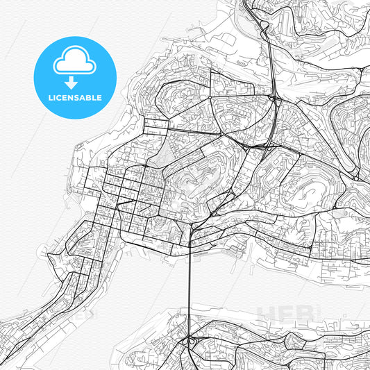 Vector PDF map of Vladivostok, Russia