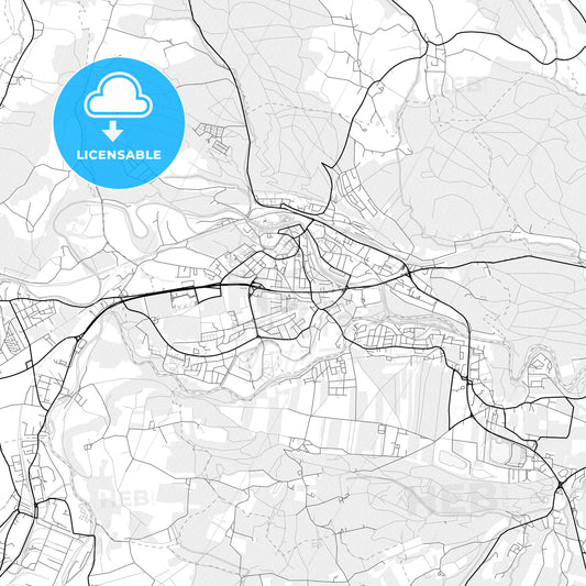 Vector PDF map of Vöcklabruck, Austria