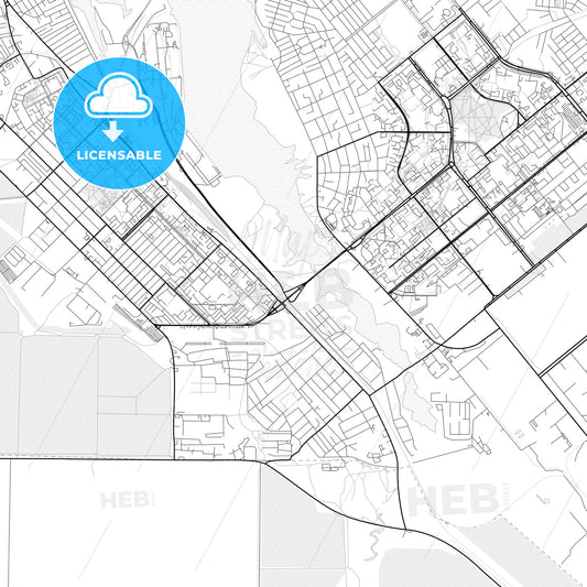 Vector PDF map of Volgodonsk, Russia