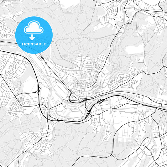 Vector PDF map of Volklingen, Germany