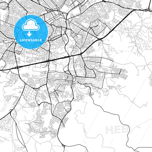 Vector PDF map of Votorantim, Brazil