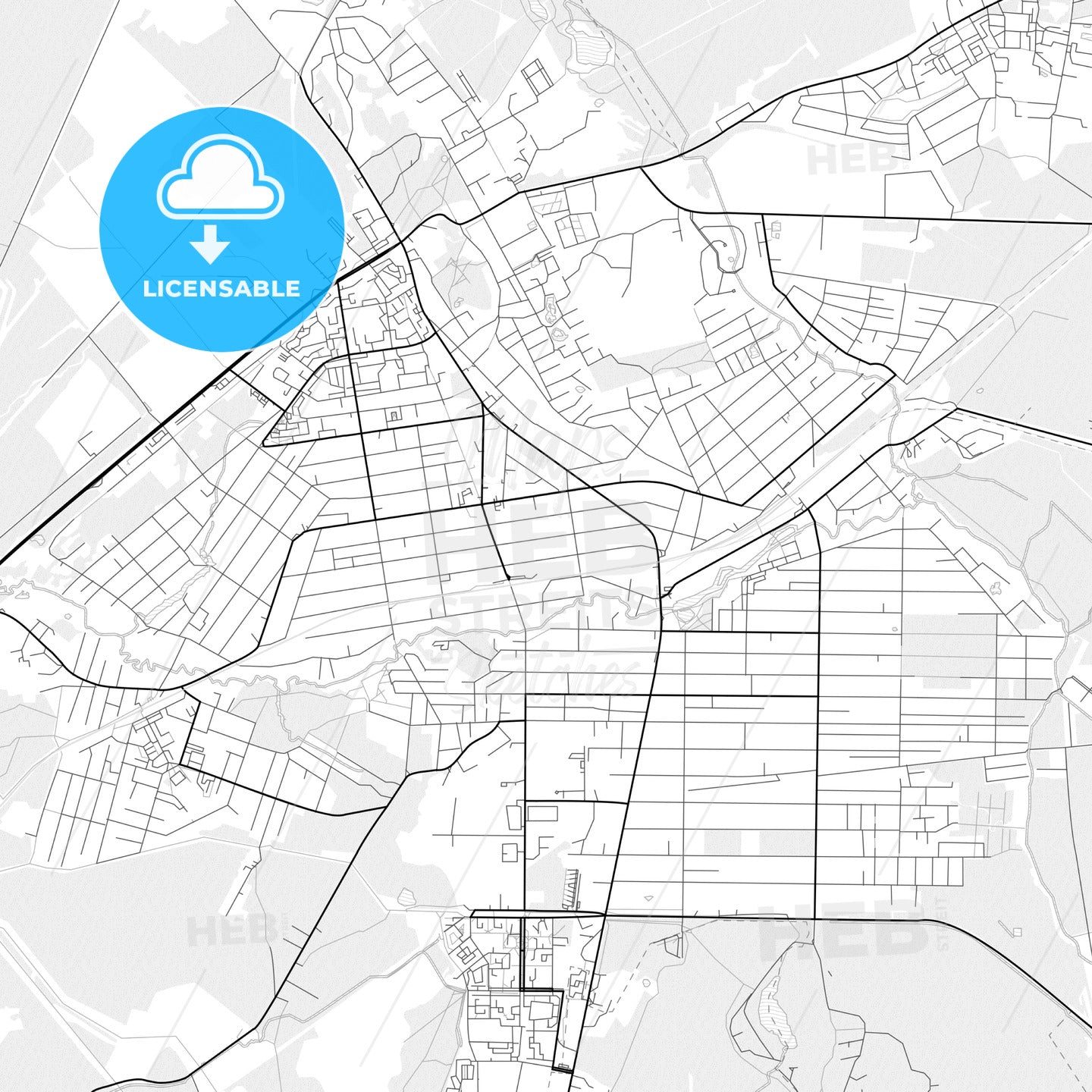 Vector PDF map of Vsevolozhsk, Russia