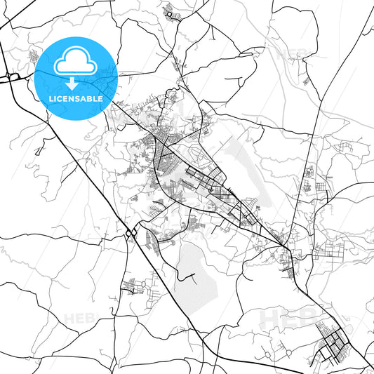 Vector PDF map of Wah Cantonment, Pakistan