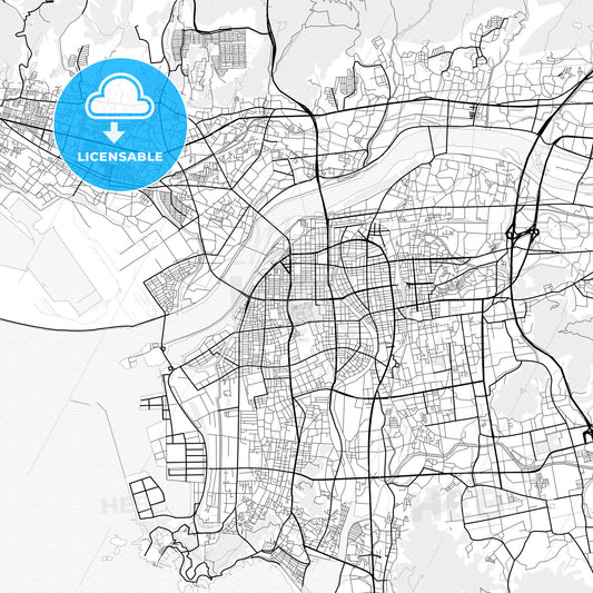 Vector PDF map of Wakayama, Japan