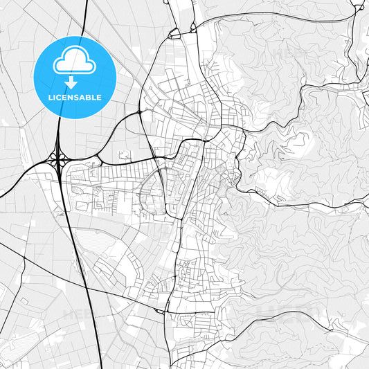 Vector PDF map of Weinheim, Germany