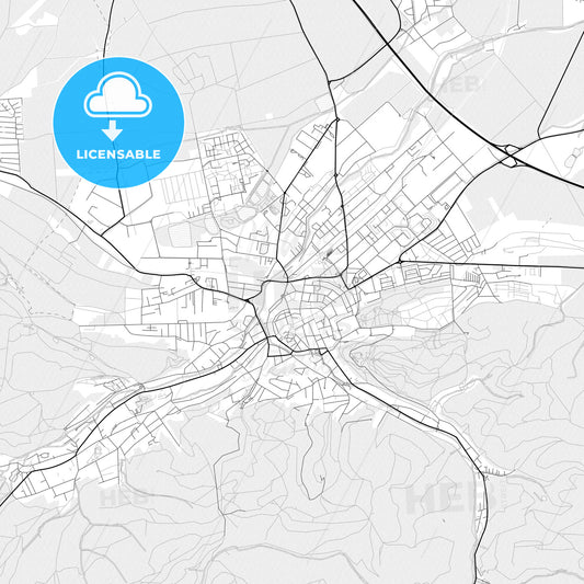 Vector PDF map of Wernigerode, Germany