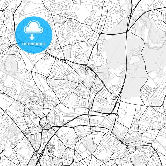 Vector PDF map of West Bromwich, England