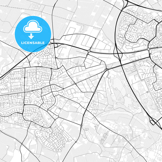 Vector PDF map of Wijchen, Netherlands