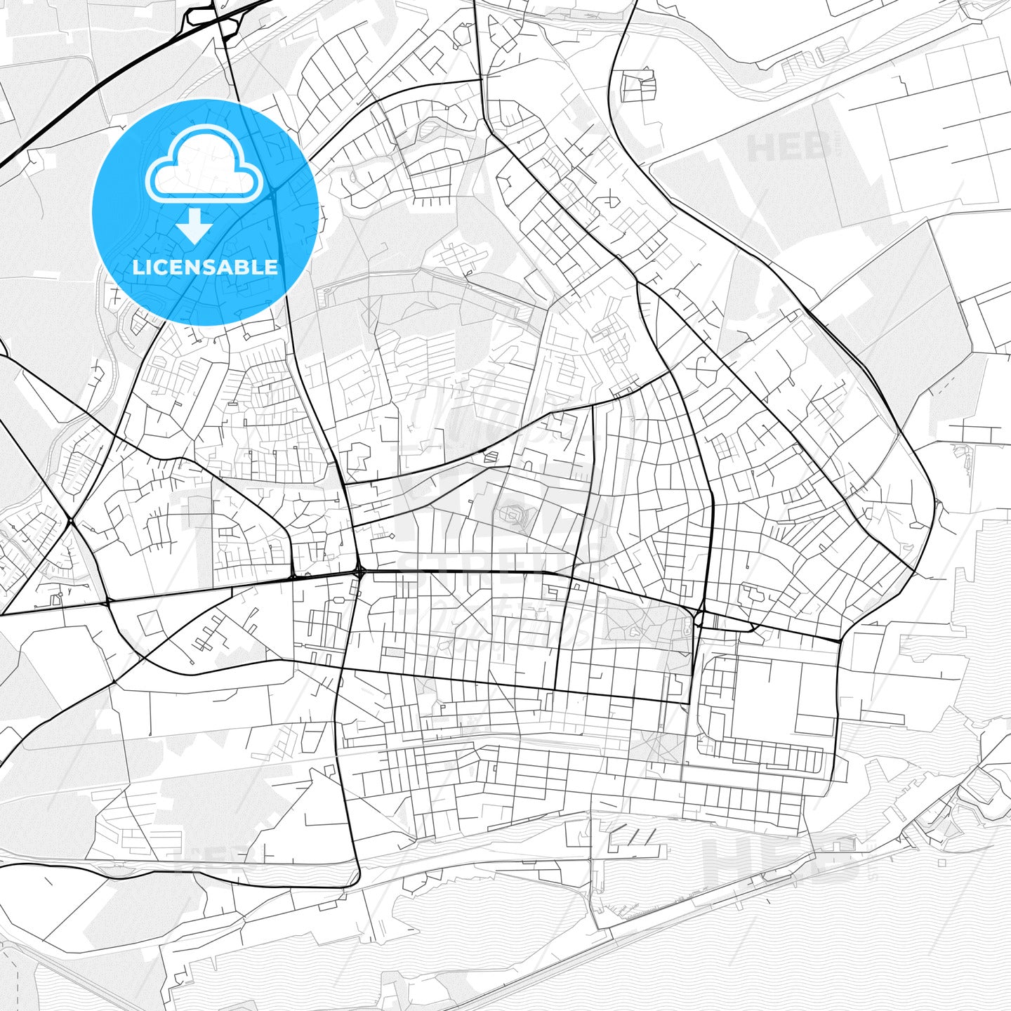 Vector PDF map of Wilhelmshaven, Germany