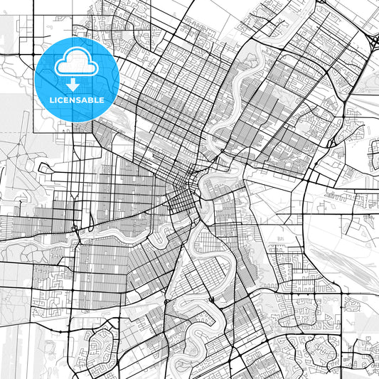 Vector PDF map of Winnipeg, Canada